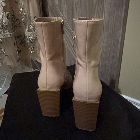 Nude Pink Dress with Floral Appliqué with Matching Boots - Picture 5 of 7